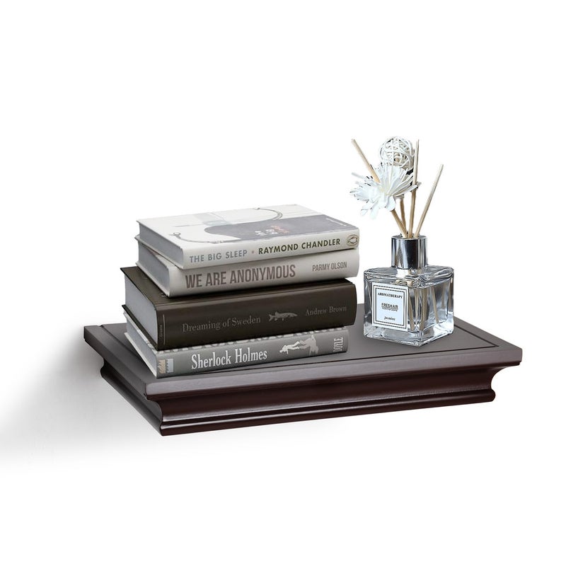 AH-DECOR AHDECOR Floating Shelves Wall Mounted, Deeper Wall Storage Shelf for Home DÃ©cor, Super Sturdy, Easy to Install, 12â€ Wide, 7.75â€ Deep, Espresso Brown - Image 3